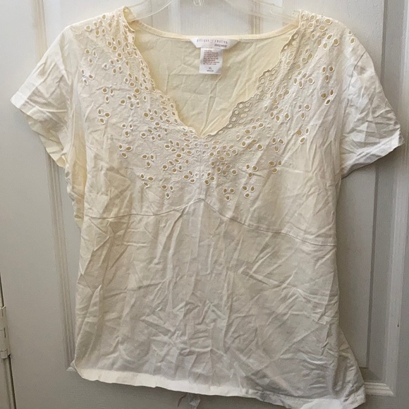 FINAL MARKDOWN GILLIGAN and O’Malley eyelet trim sleep top xl - Picture 1 of 4